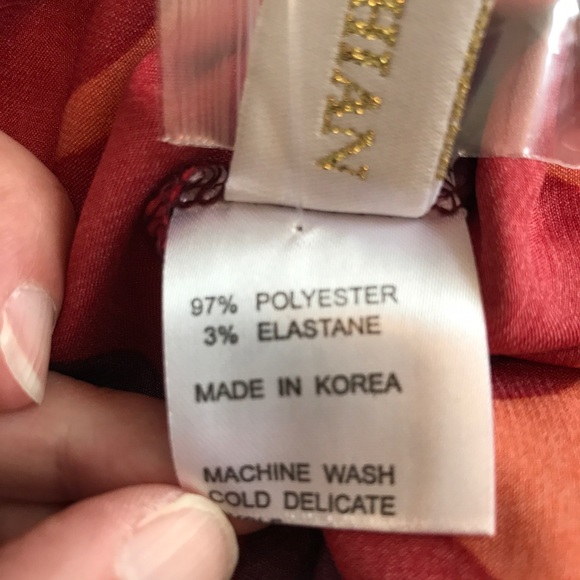 🚨CLOSET CLOSING🚨 Tracy Negoshian Red/Orange/Purple Shift Dress - Picture 6 of 6